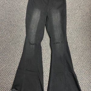 womens Large Black Bell bottom jeans